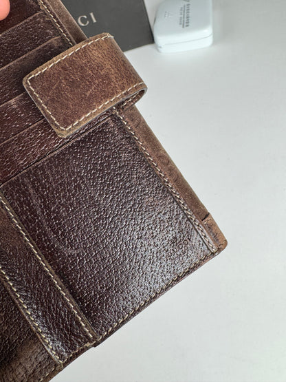 Vintage Gucci Suede leather monogram wallet