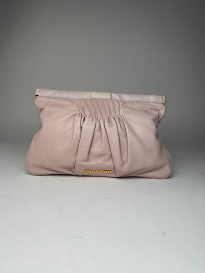 Pochette vintage en cuir rose Miu Miu