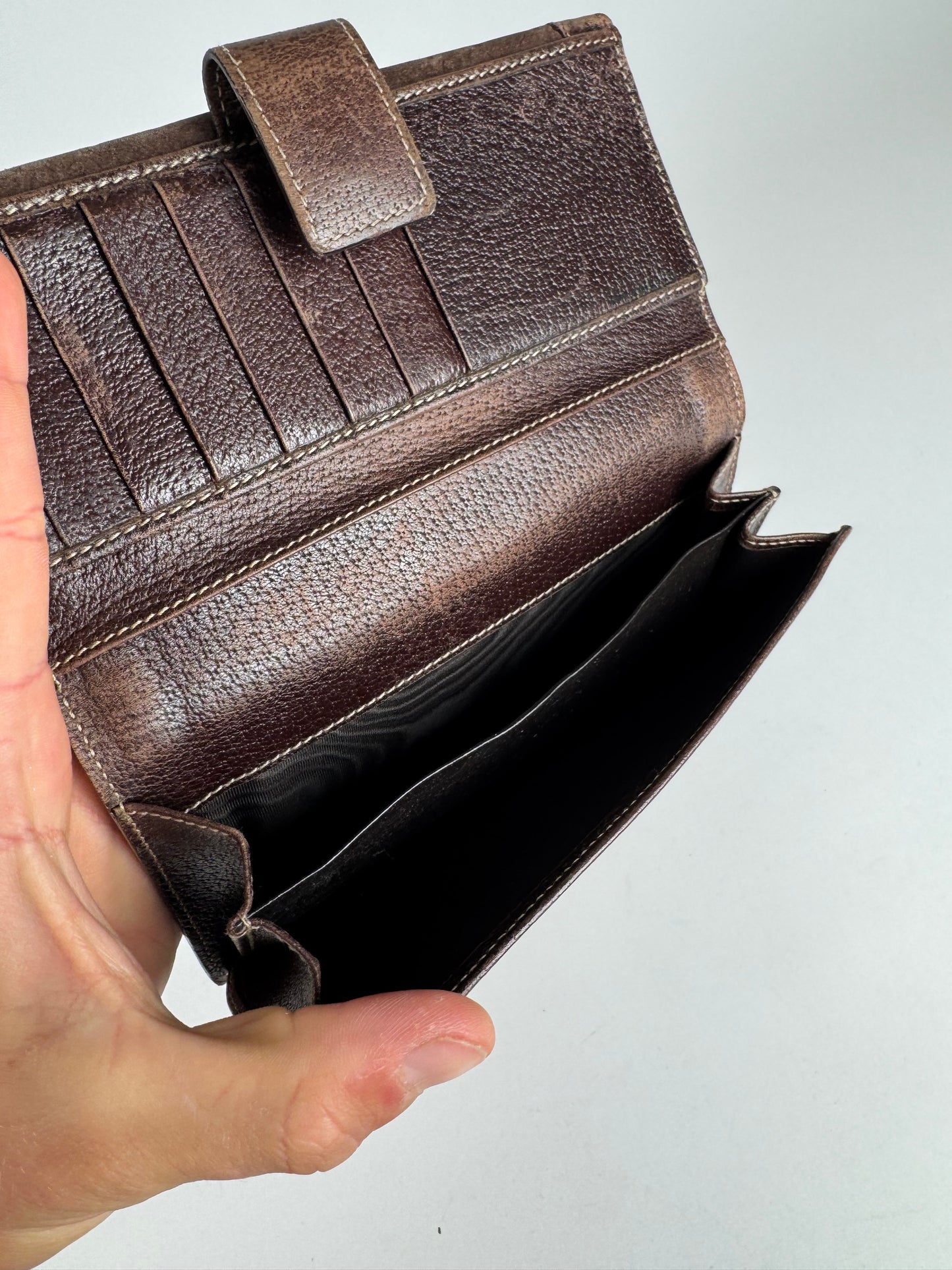 Vintage Gucci Suede leather monogram wallet