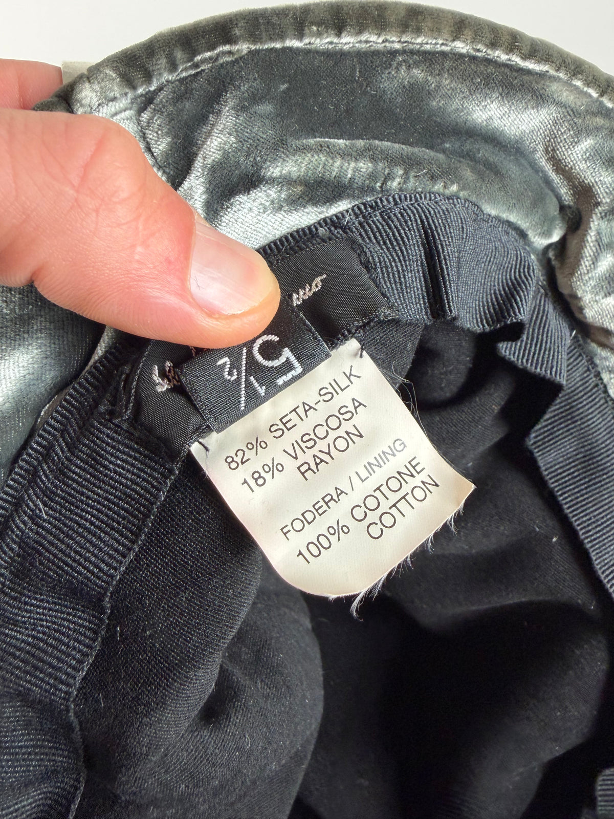 Vintage Salvatore Ferragamo Silk-Blend Bucket Hat Grey Size 58