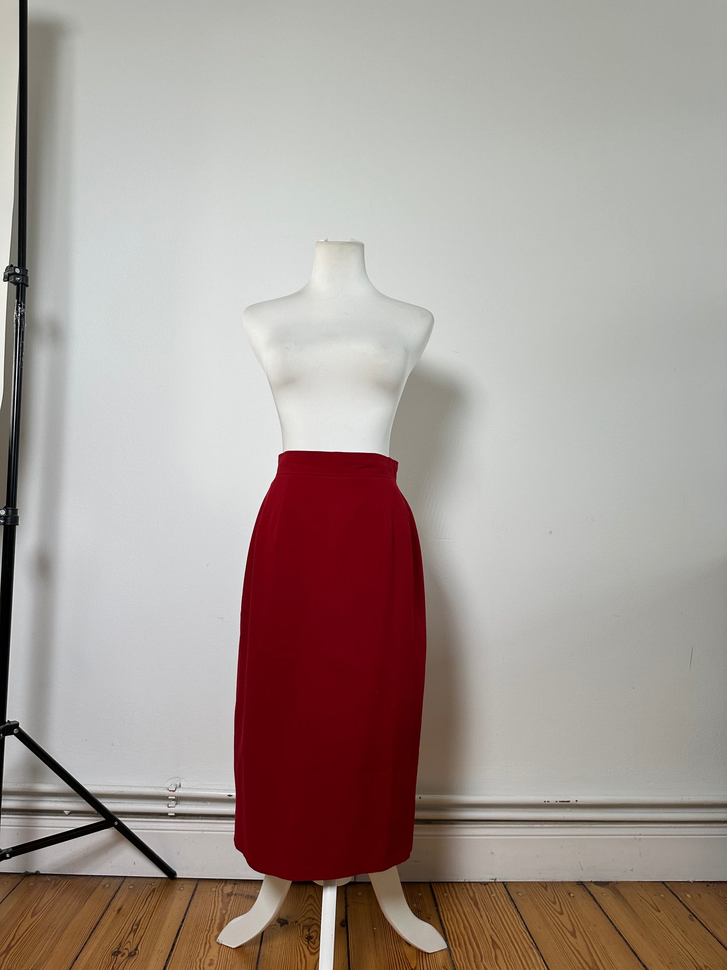 Vintage Chloe Wool Skirt Red