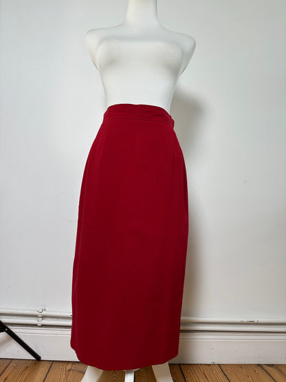 Vintage Chloe Wool Skirt Red