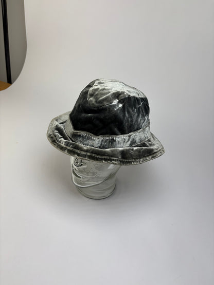 Vintage Salvatore Ferragamo Silk-Blend Bucket Hat Grey Size 58