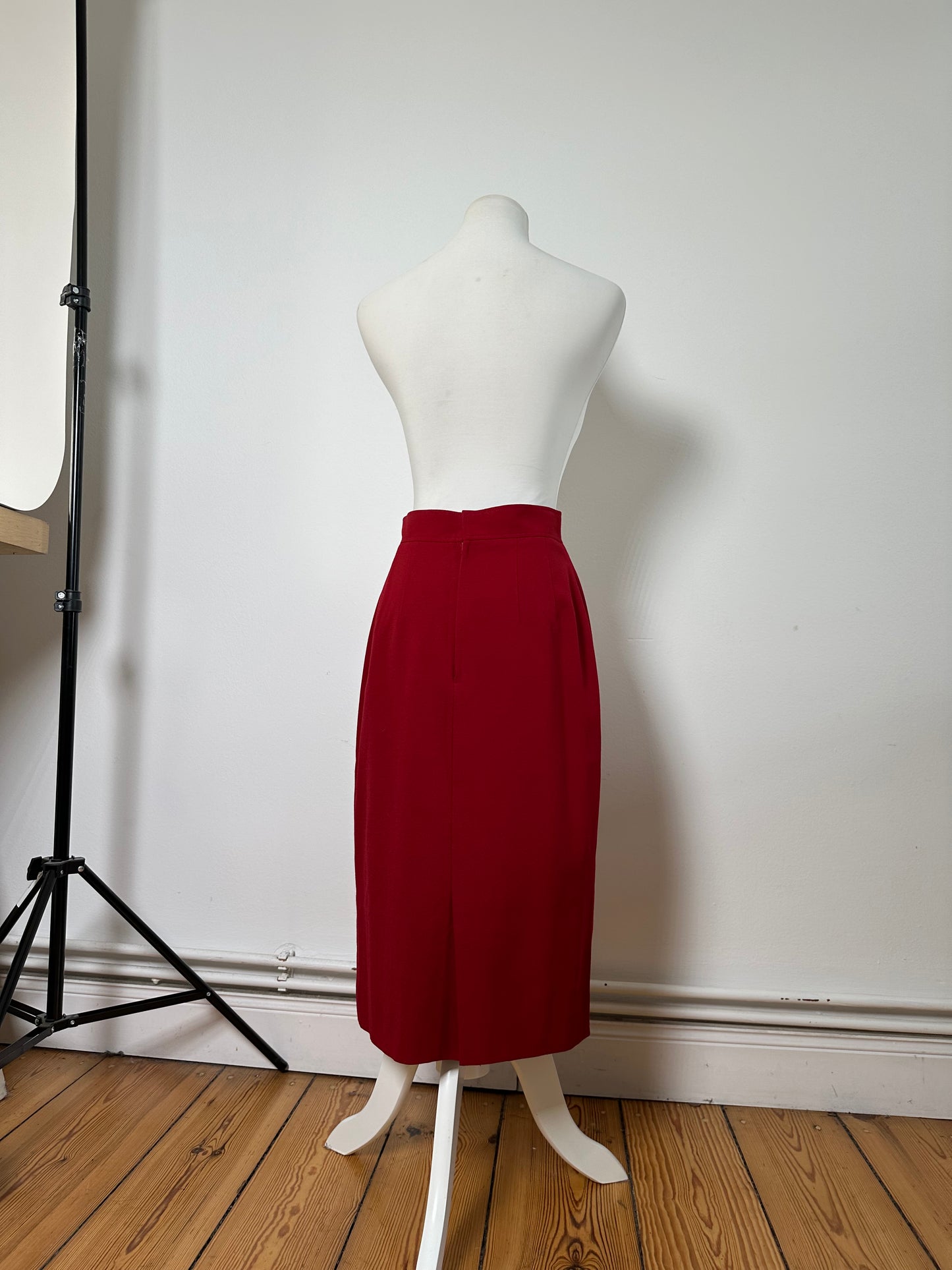 Vintage Chloe Wool Skirt Red