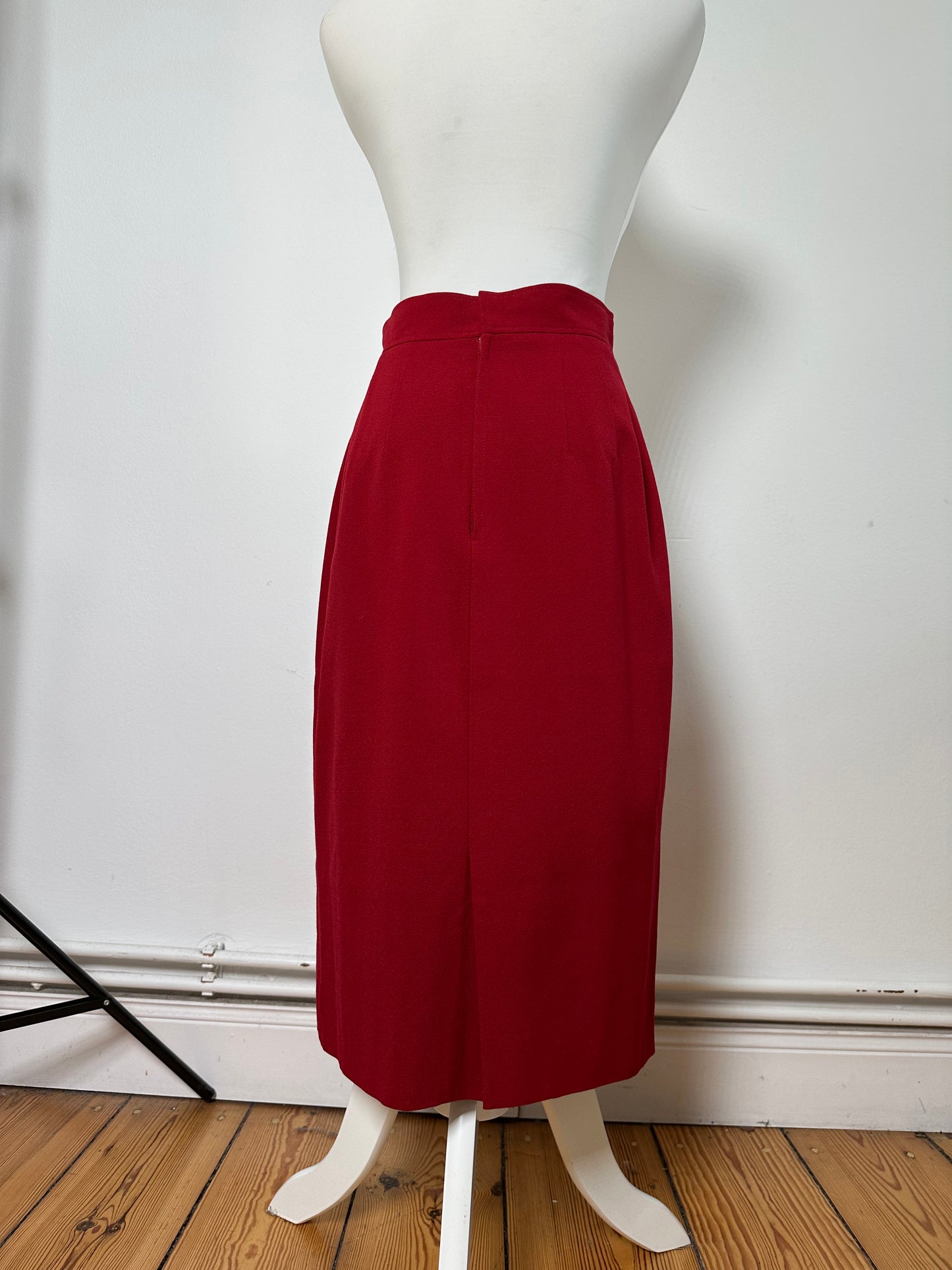 Vintage Chloe Wool Skirt Red
