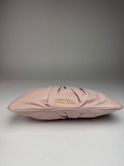 Pochette vintage en cuir rose Miu Miu