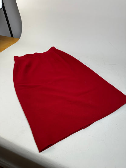 Vintage Chloe Wool Skirt Red
