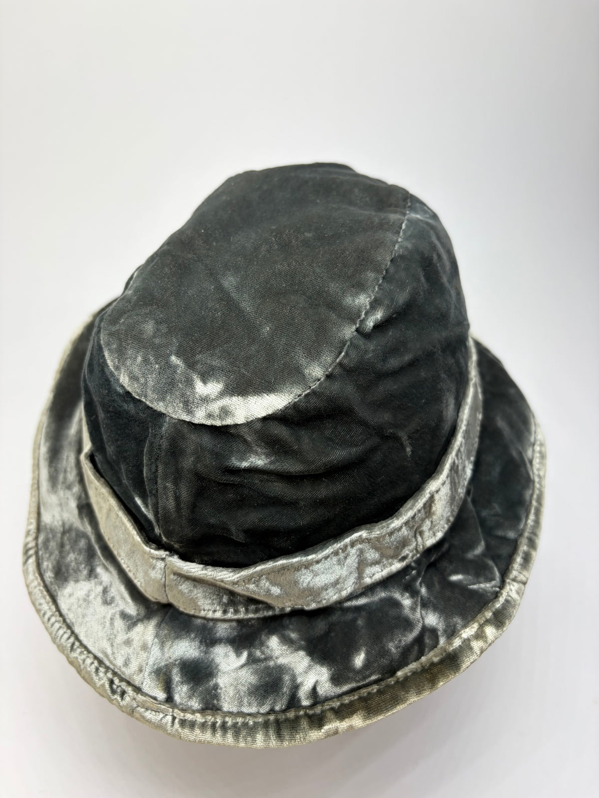 Vintage Salvatore Ferragamo Silk-Blend Bucket Hat Grey Size 58