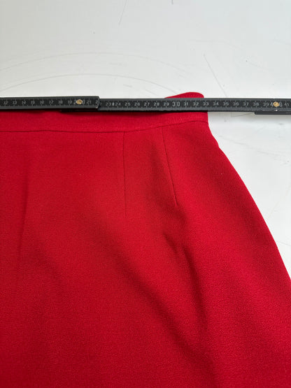 Vintage Chloe Wool Skirt Red