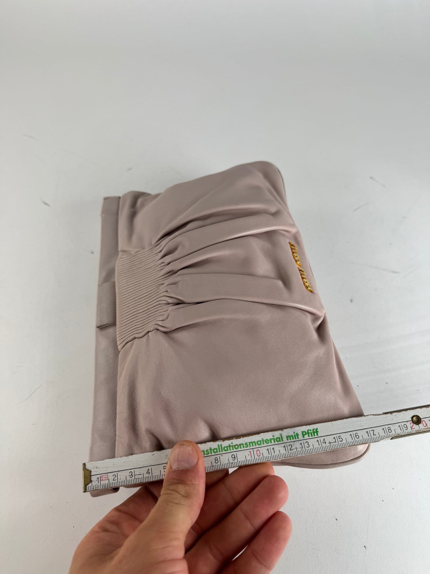 Pochette vintage en cuir rose Miu Miu