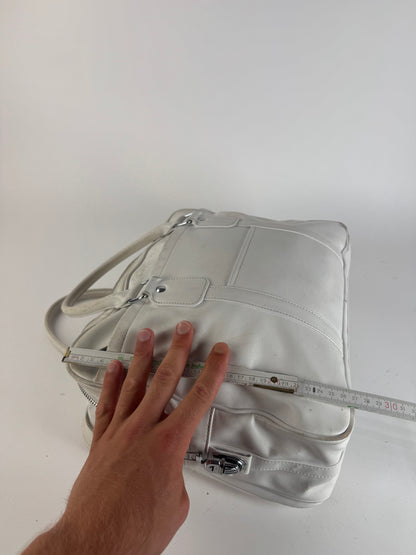 Sac en cuir vintage Comme Des Garçons blanc