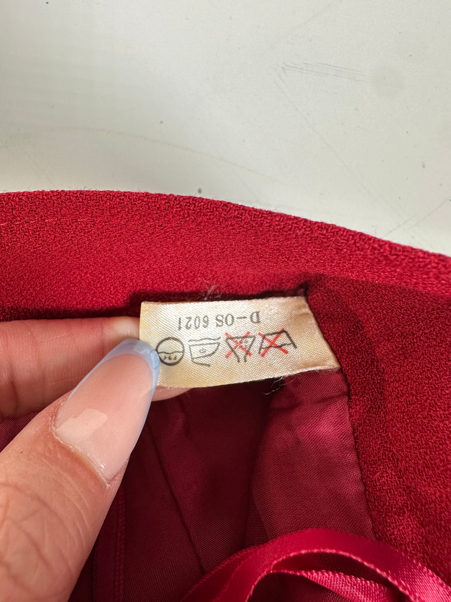 Vintage Chloe Wool Skirt Red
