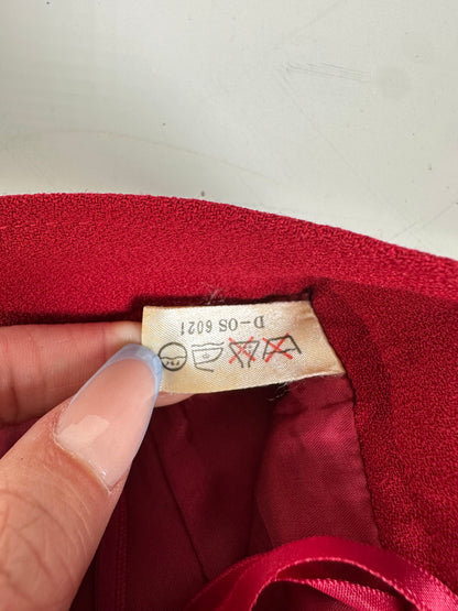 Vintage Chloe Wool Skirt Red