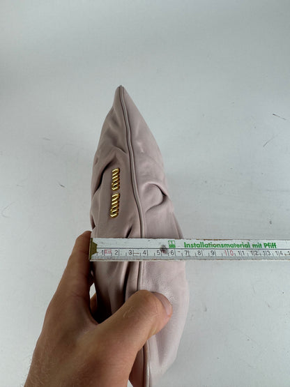 Pochette vintage en cuir rose Miu Miu
