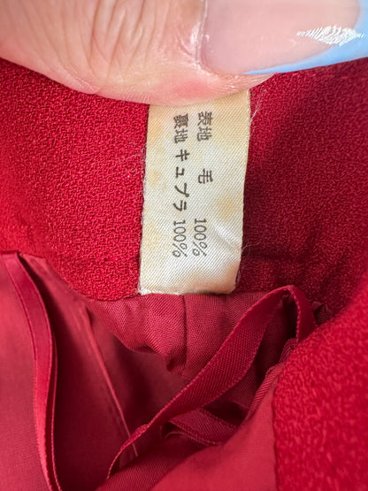 Vintage Chloe Wool Skirt Red