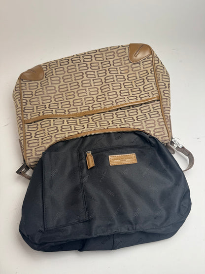 Sac vintage en cuir monogramme Balenciaga marron beige