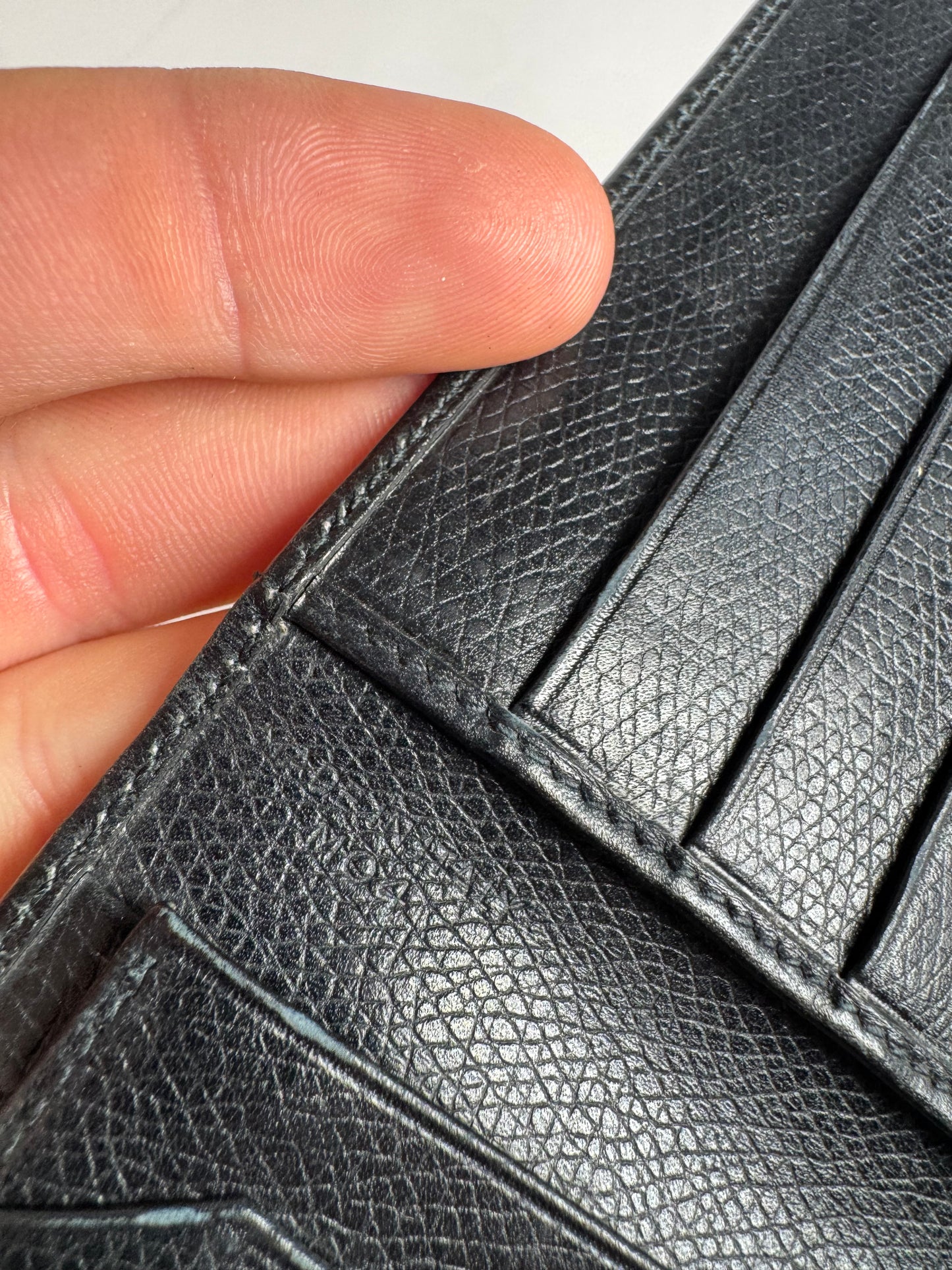 Vintage Celine Paris Snake Emblossed Leather Card Holder / ID Holder black