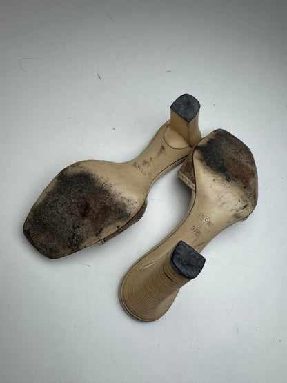 Vintage Gucci Monogram Pumps Beige EU37