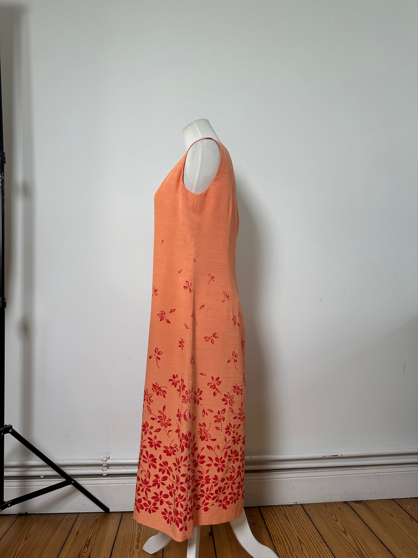 Vintage Balenciaga Silk Blend Dress Peach Red M