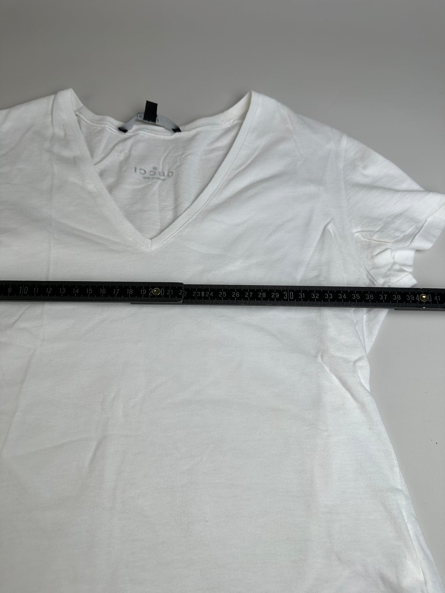 Vintage Gucci Logo Cotton T-Shirt White XS