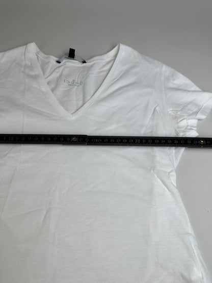 Vintage Gucci Logo Cotton T-Shirt White XS