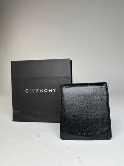 Vintage Givenchy Saffiano Leather Bifold Wallet Black