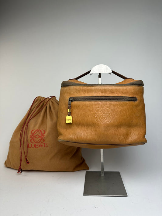 Vintage Loewe Madrid Leather Handbag Orange