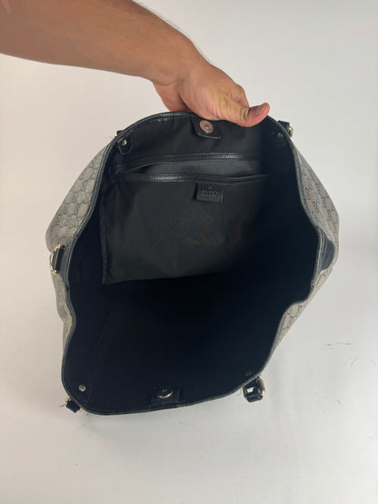 Sac fourre-tout vintage en cuir monogramme Gucci