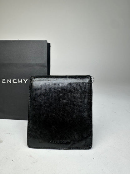 Vintage Givenchy Saffiano Leather Bifold Wallet Black