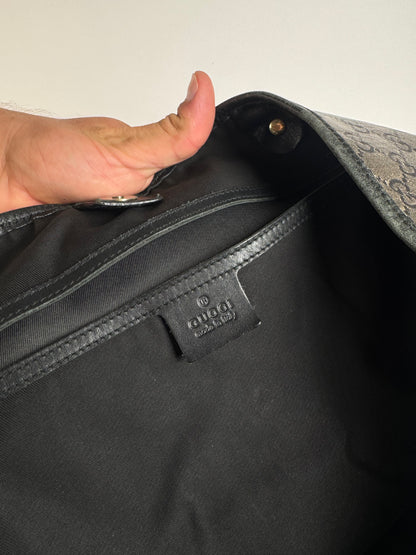 Sac fourre-tout vintage en cuir monogramme Gucci