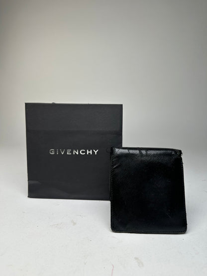 Vintage Givenchy Saffiano Leather Bifold Wallet Black