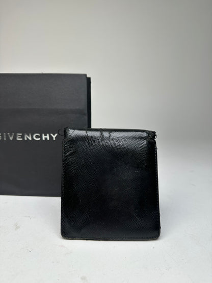 Vintage Givenchy Saffiano Leather Bifold Wallet Black