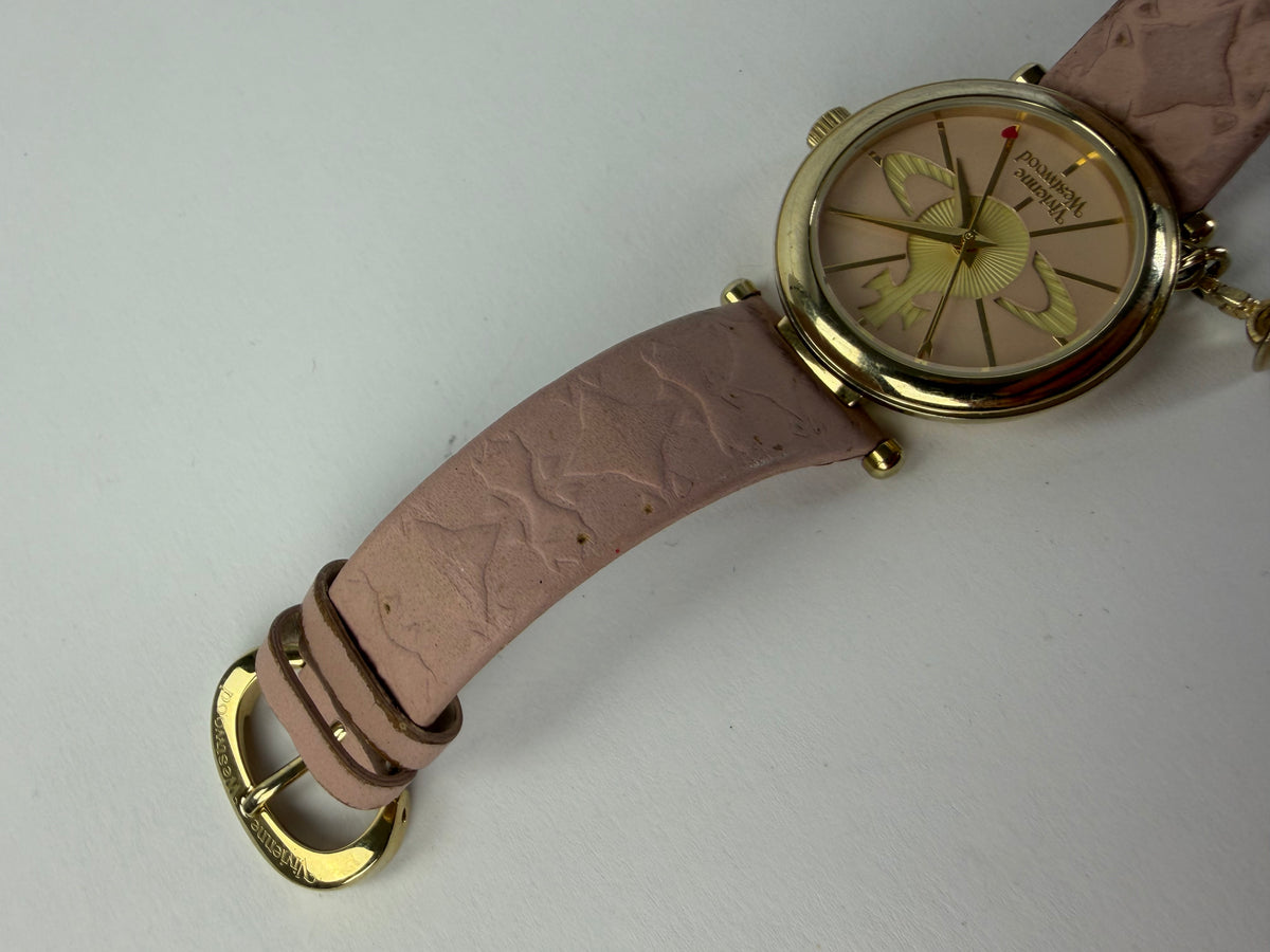 Vintage Vivienne Westwood Wristwatch Pink Gold c. 2010s