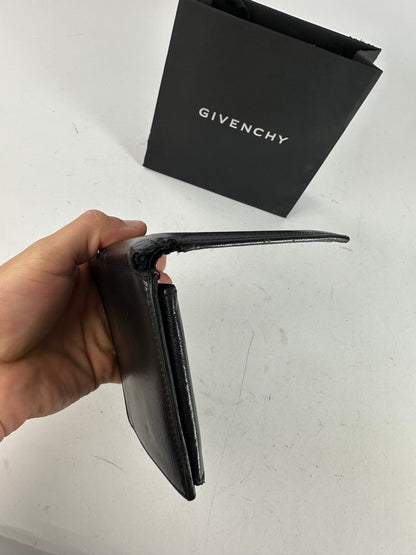 Vintage Givenchy Saffiano Leather Bifold Wallet Black
