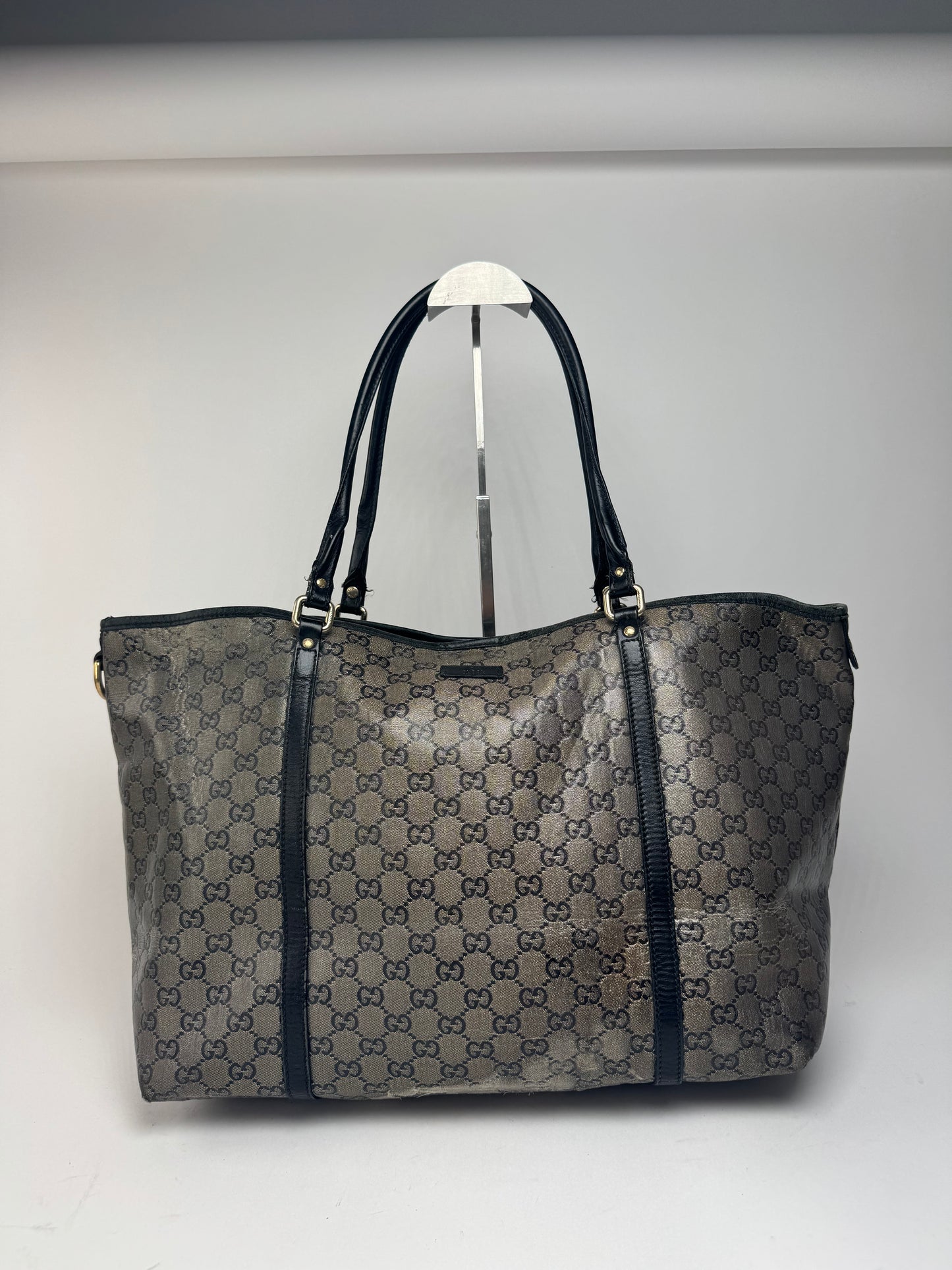 Sac fourre-tout vintage en cuir monogramme Gucci
