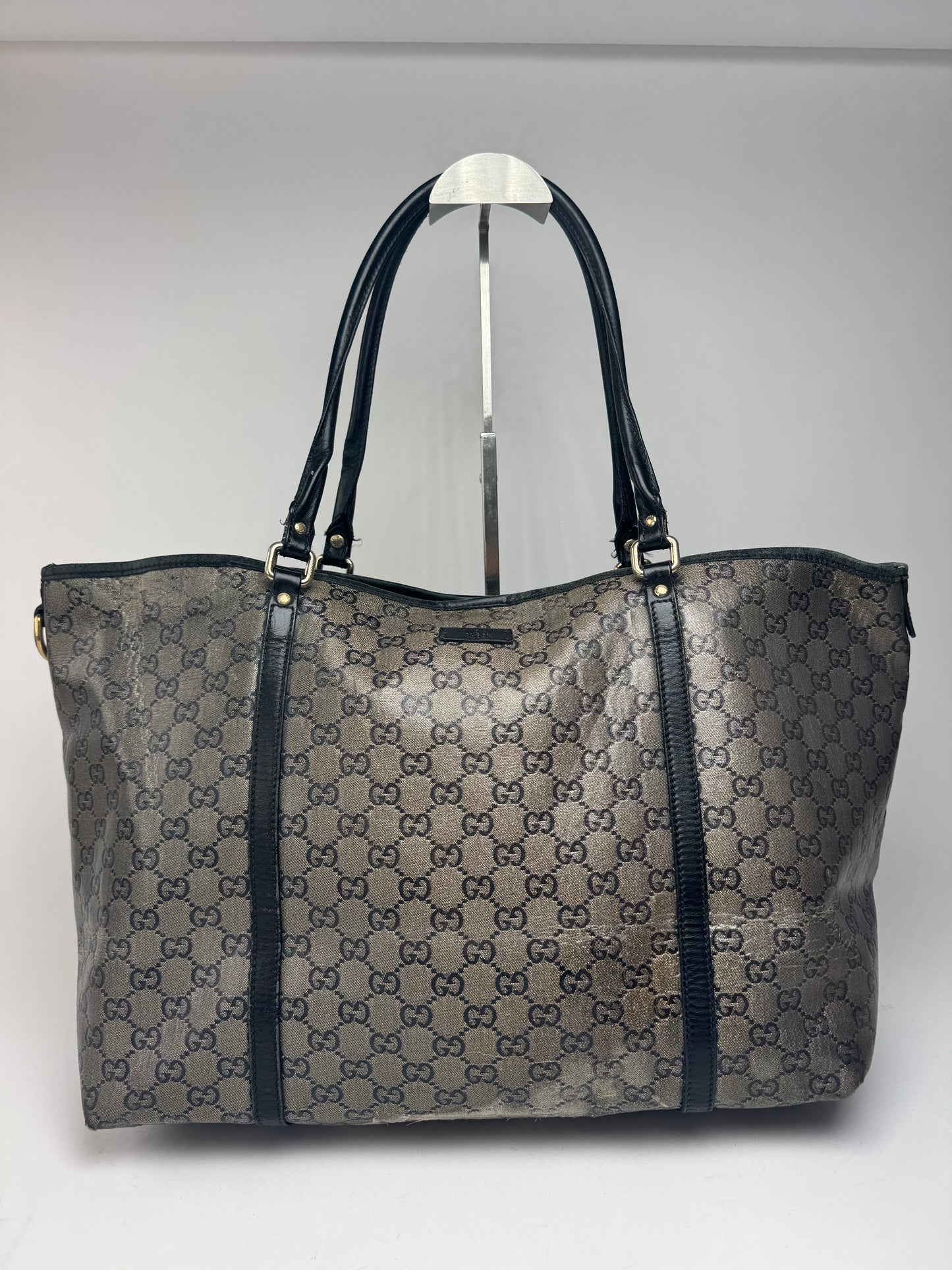 Sac fourre-tout vintage en cuir monogramme Gucci