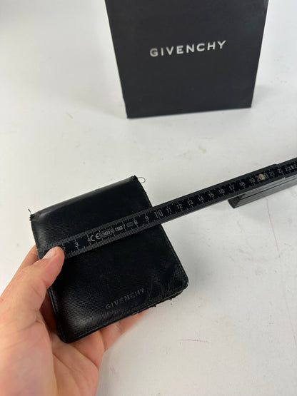 Vintage Givenchy Saffiano Leather Bifold Wallet Black