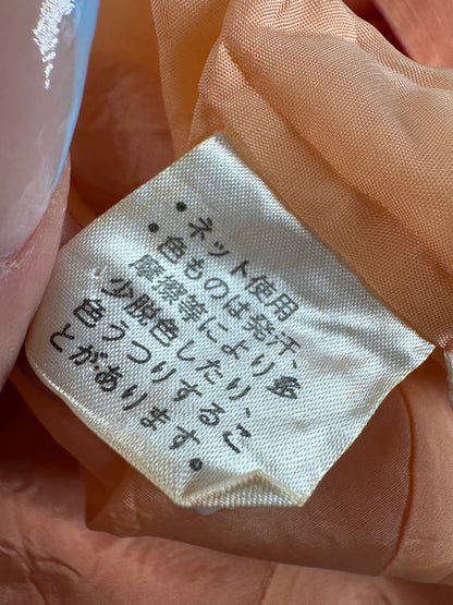 Vintage Balenciaga Silk Blend Dress Peach Red M