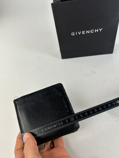 Vintage Givenchy Saffiano Leather Bifold Wallet Black