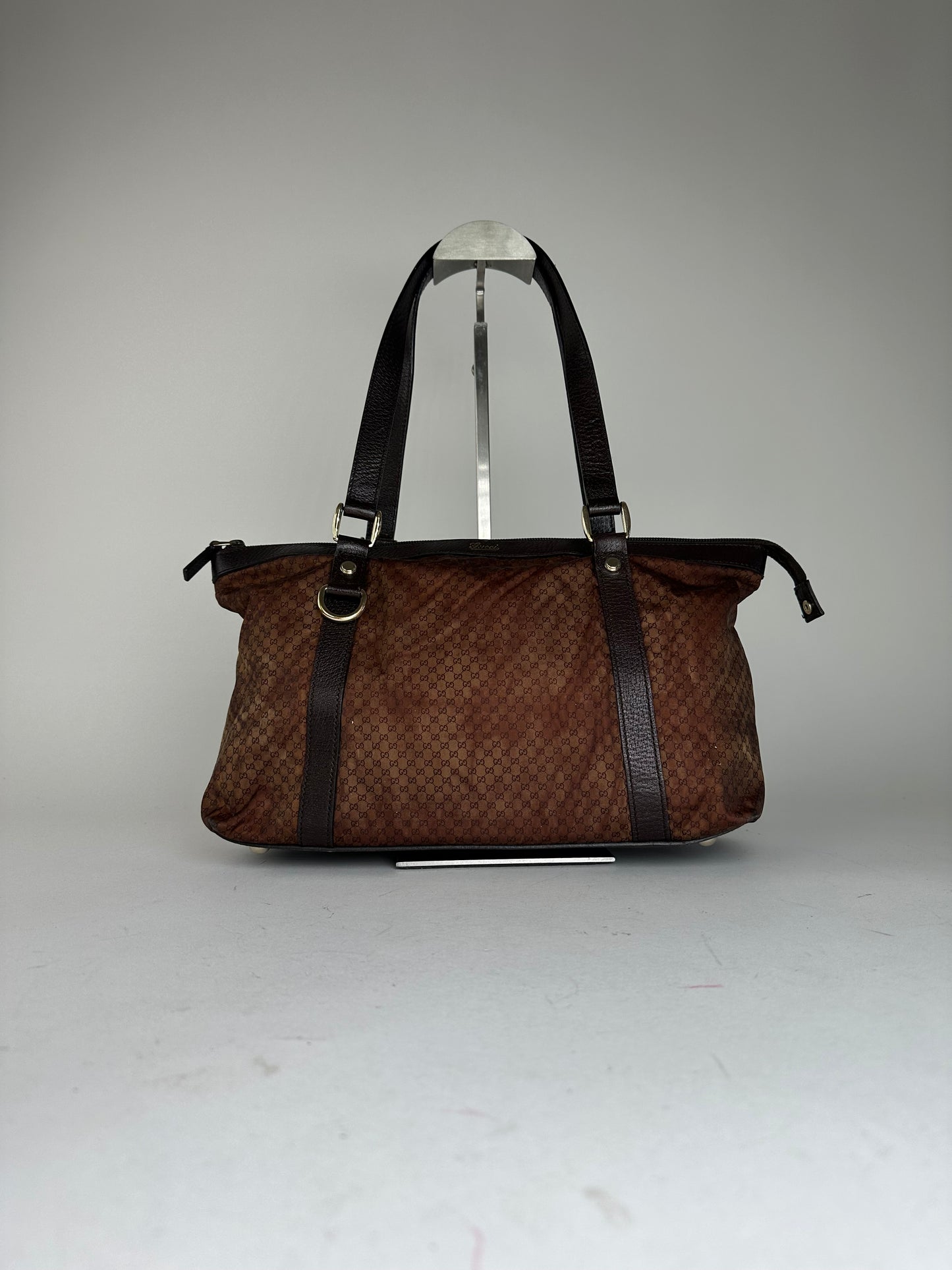 Vintage Gucci GG Canvas Shoulder Bag Brown