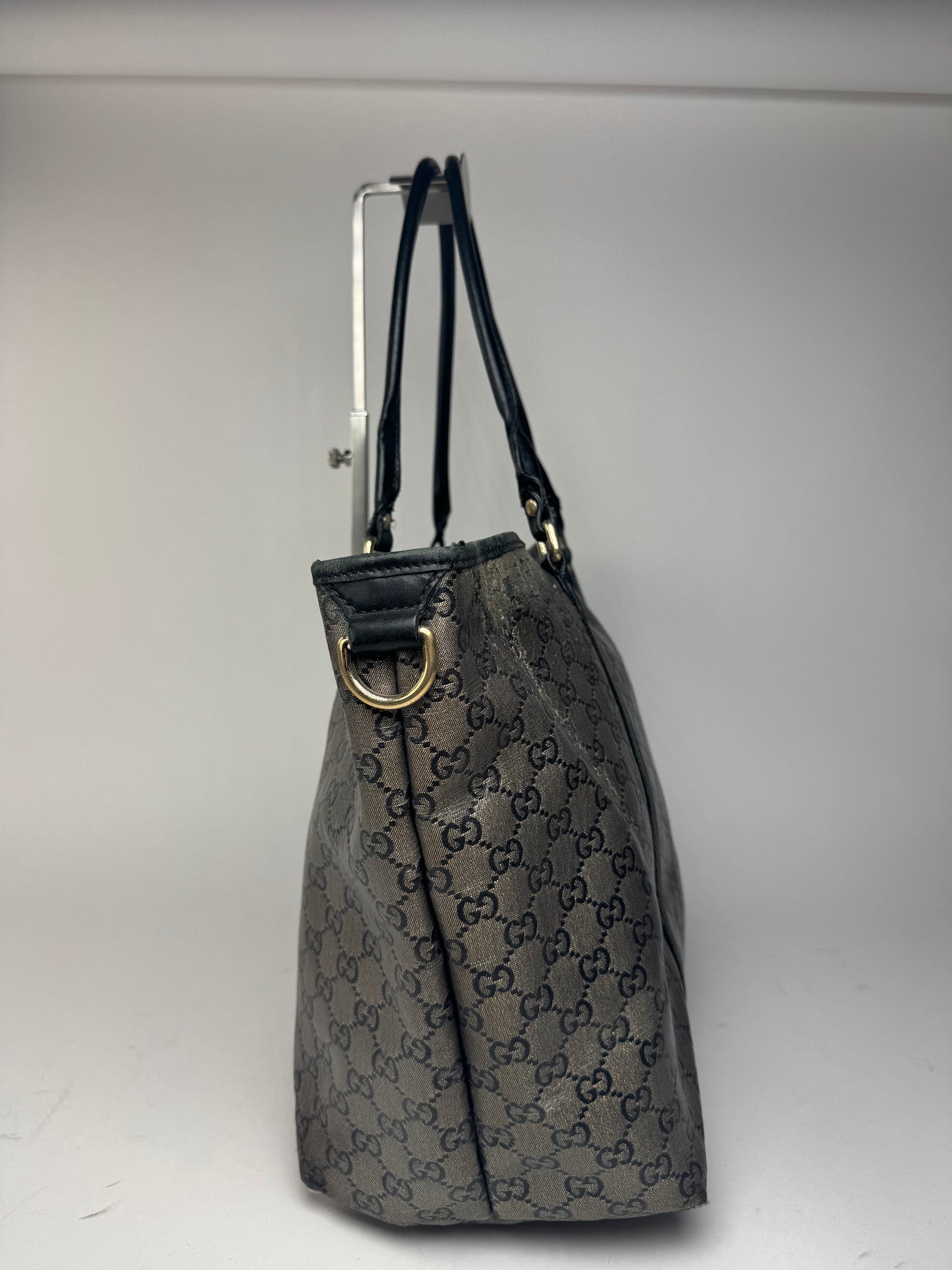 Sac fourre-tout vintage en cuir monogramme Gucci