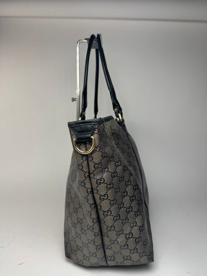 Sac fourre-tout vintage en cuir monogramme Gucci