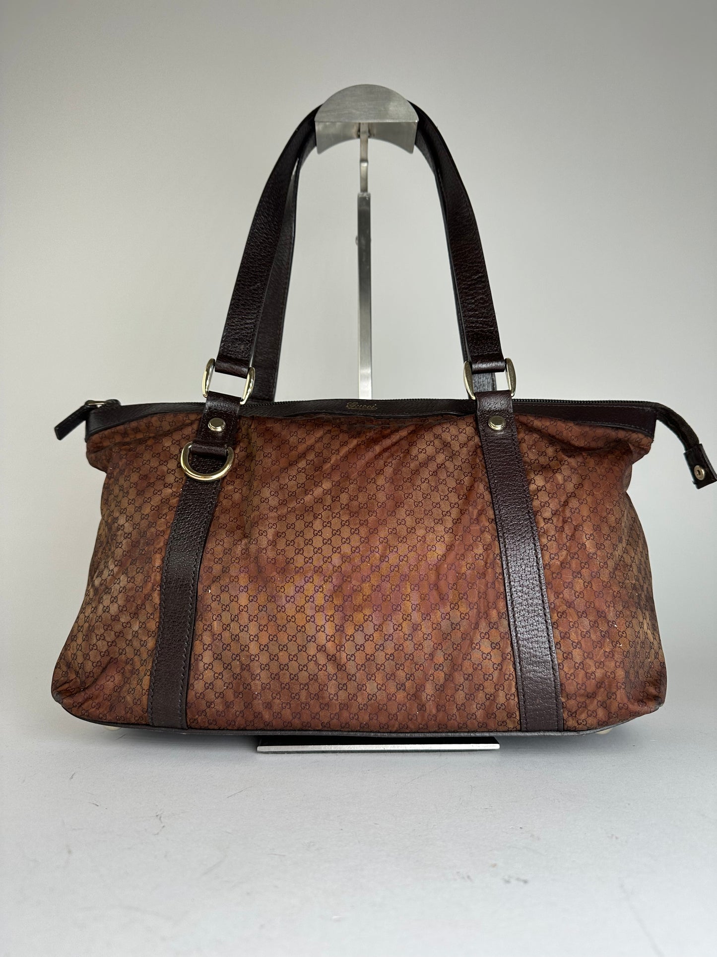 Vintage Gucci GG Canvas Shoulder Bag Brown