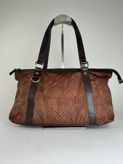 Vintage Gucci GG Canvas Shoulder Bag Brown