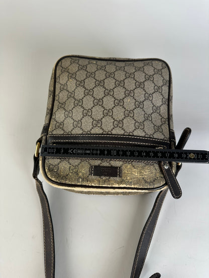 Vintage Gucci GG Supreme Crossbody Bag Late 1990s Beige Brown