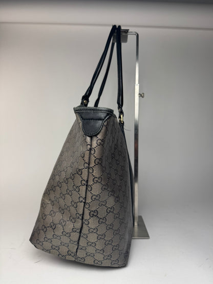 Sac fourre-tout vintage en cuir monogramme Gucci