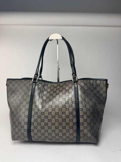 Sac fourre-tout vintage en cuir monogramme Gucci