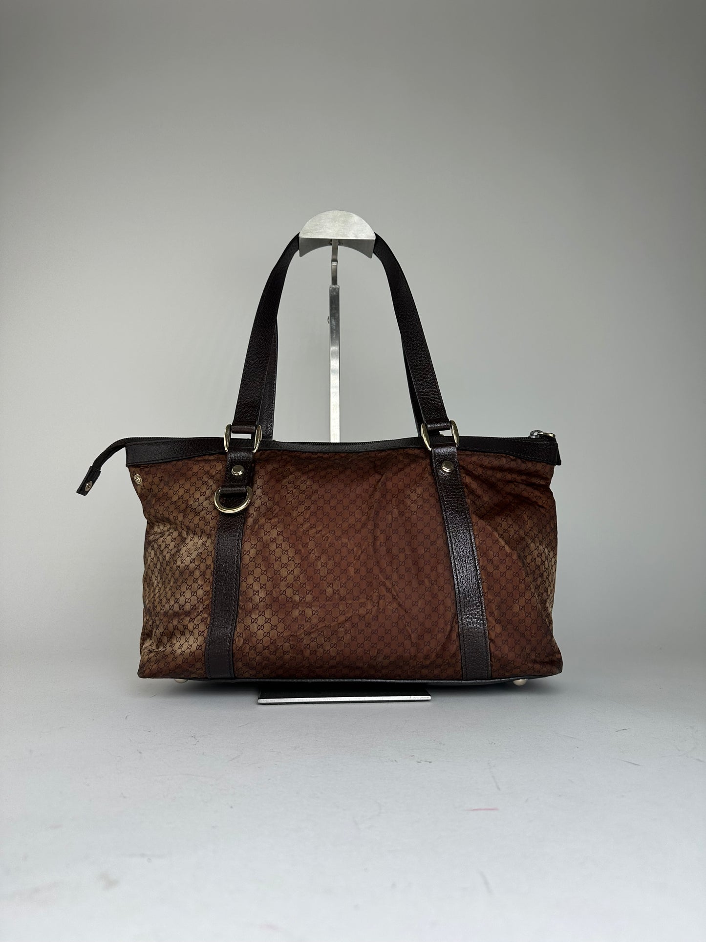Vintage Gucci GG Canvas Shoulder Bag Brown