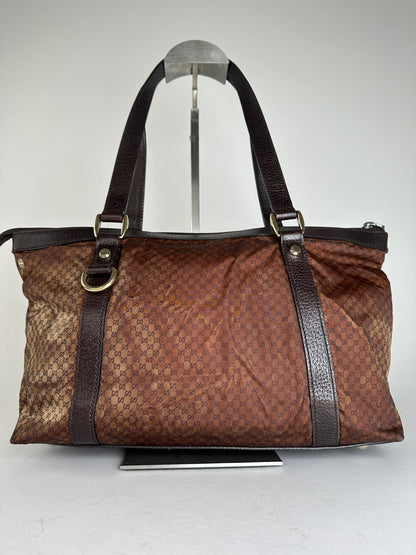 Vintage Gucci GG Canvas Shoulder Bag Brown