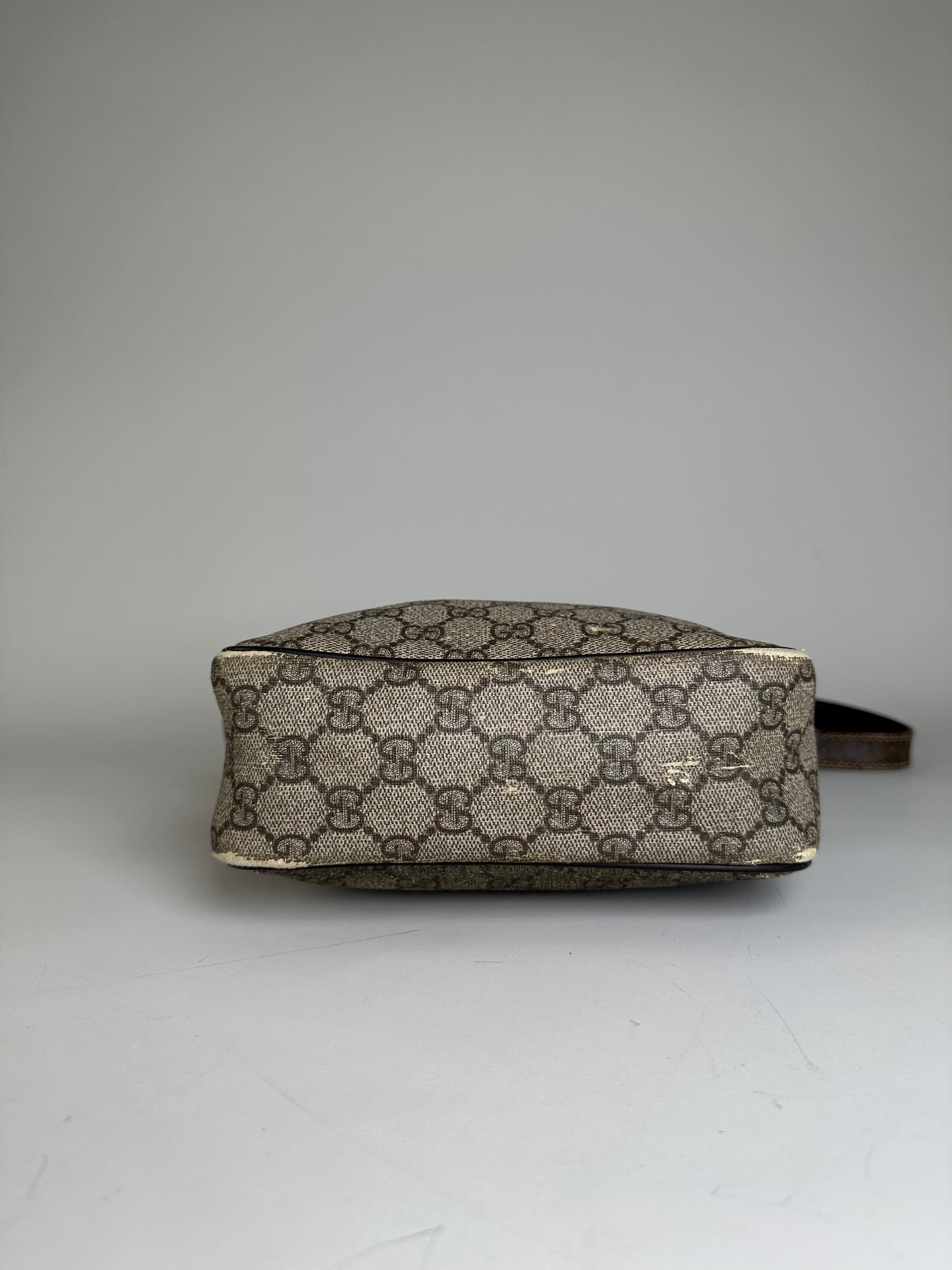 Vintage Gucci GG Supreme Crossbody Bag Late 1990s Beige Brown